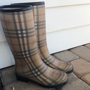 Burberry rain boots